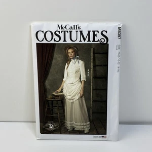 Apron Ruffle Skirt Jacket Costume Cosplay Size 8-16 UNCUT Pattern m8397 Historic - Picture 1 of 2