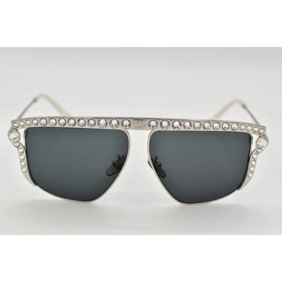 Gafas de sol Dolce Gabbana DG2281-B 05/87 plateadas cuadradas grises corte cristal brillante Foto 1 de 4