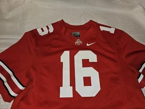 Nike Ohio State University Buckeyes Football Jersey Youth Size Large #16 - Picture 1 of 8