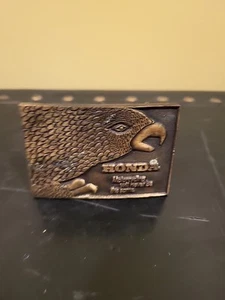 Vintage Honda Brass Belt Buckle Motorcycling will never be the same Numbered - Picture 1 of 17