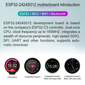 1.28" Round Display ESP32-C3 Development Board LCD Touch Screen Wifi Bluetooth - Picture 1 of 19