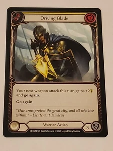 Driving Blade (Yellow) WTR145 Flesh And Blood Tcg NM Welcome To Rathe Unlimited  - Picture 1 of 2