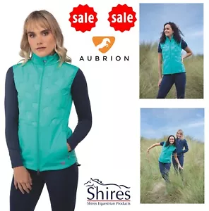 LADIES WAISTCOAT SHIRES AUBRION VALE GILET Soft Shell Bodywarmer Aqua - Picture 1 of 4
