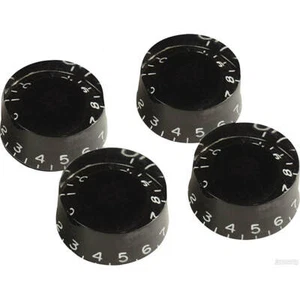 Black Speed Knobs for USA Les Paul Guitar, ES, SG USA pots NEW - Picture 1 of 2