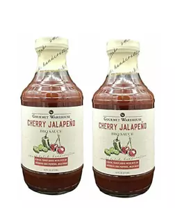 Almacén Gourmet Cereza Jalapenó Barbacoa Salsa 2 Botellas Red Wt 16 Fl oz (473ml) ea - Imagen 1 de 6