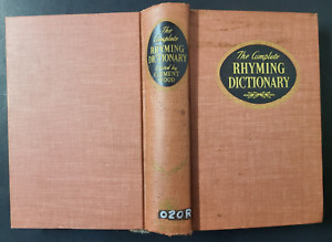 1941 Vtg The Complete Rhyme Dictionary Essential Handbook Poets Rap Song Writer