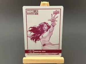 2021-22 Upper Deck Marvel Annual PRINTING PLATE #51 Marvel Girl 1/1 1OF1 - Picture 1 of 2