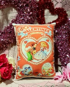 Primitive FarmHouse Shabby Vintage Valentine Pillow - Picture 1 of 1