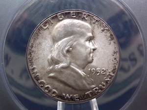 1952 "P" Franklin SILVER Half Dollar $1 ANACS MS64 #682 BU UNC ECC&C, Inc. - Picture 1 of 5