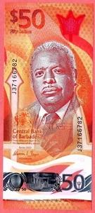 BARBADOS - $50 2022 Polymer UNC (TK 11 082) - Picture 1 of 2
