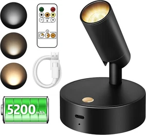 LED Spotlight Indoor | Ultra Large Capacity Battery | USB Rechargeable | Multi-C - Picture 1 of 8