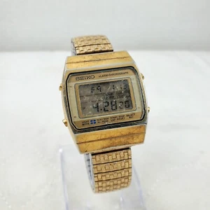RARE VINTAGE SEIKO DIGITAL ALARM CHRONO A939-5019 MEN'S WATCH NEW BATTERY AS IS - Picture 1 of 10