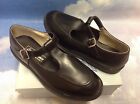 Leather T-Strap Buckle Closure School Uniform Shoe Toddler Size 8.5 to Youth 4