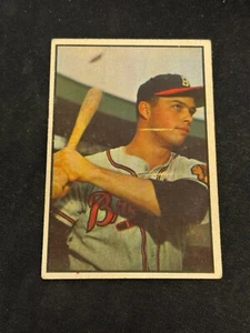 1953 BOWMAN COLOR EDDIE MATHEWS #97 VG V14991 - Picture 1 of 1