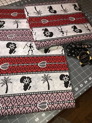 Ancara vermelho e branco | Tecido africano por jarda, 100% algodão - Imagem 1 de 4