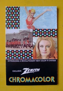 VERY RARE Original ZENITH Chromacolor TV Sales Brochure 1969 Excellent Condition - Picture 1 of 7