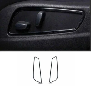 Para Cadillac XT6 2020-2024 asiento de acero negro ajuste mango marco 2 piezas - Imagen 1 de 8