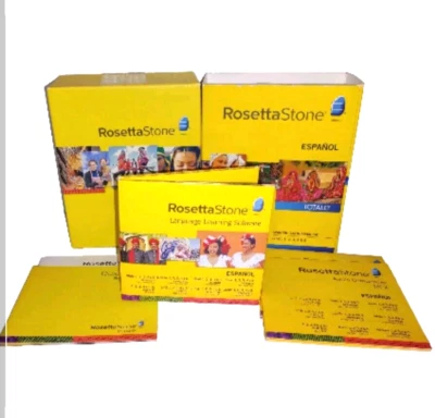 Rosetta Stone ESPANOL TOTALE Version 4 Level 1 2 3 4 5 Audio Disks No Headphones - Image 1 of 4
