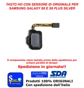 FLAT FLEX TASTO ID HOME SENSORE IMPRONTE PER SAMSUNG S8 G950 S8+ G955 SILVER - Foto 1 di 1