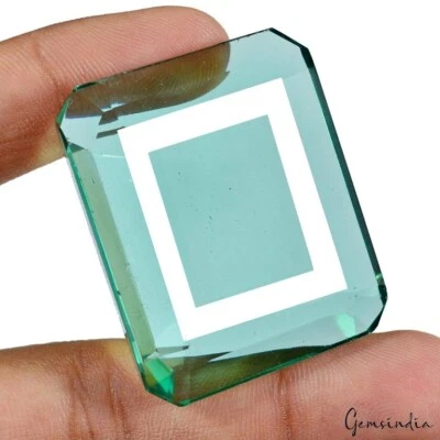 172.50 Ct Hydro Aquamarine Teal Green Octagon cut Rare 43/35mm jewelry Gemstone - Image 1 of 4