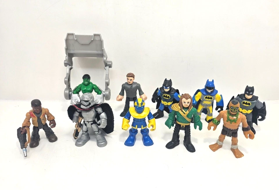 Lote de 10 bonecos Imaginext super-herói Marvel DC Comics Batman Hulk Star Wars - Imagem 1 de 4