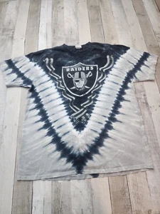 Camiseta Oakland Raiders Distressed Thrashed Desteñida Tie-dye Adulto XL Majestuosa - Imagen 1 de 11