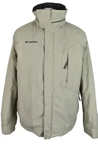 COLUMBIA Beige Padded Jacket size M Mens Full Zip Outdoors Outerwear Menswear - Picture 1 of 6