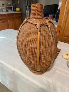 Bamileke Handwoven Honey Basket Cameroon - Picture 1 of 10
