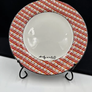Block Pop 100 Cans Andy Warhol Campbells Soup Can (1) 8” Salad Plate •PRISTINE• - Picture 1 of 17