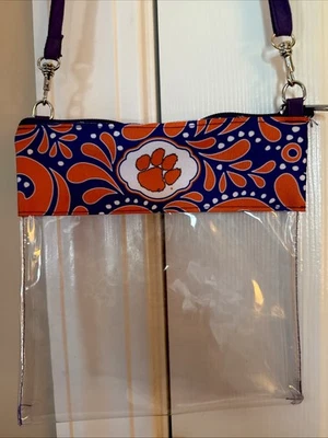 Cartera Bandolera Clemson University Tigers ACC Transparente *Aprobada por Estadio* Foto 1 de 4