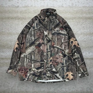 Vintage 90s Mossy Oak Hunting Camo Button Up Shirt Mens XL Polyester Long Sleeve - Picture 1 of 3