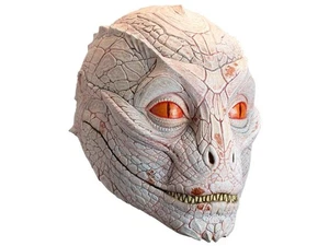 White Lizard Man Mask - Overhead Latex Scaly Reptile Halloween Tinsley Transfers - Picture 1 of 1
