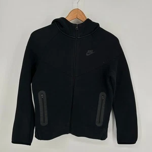 Nike Hoodie Youth Large Black Full Zip Tech Fleece Sweatshirt Grade School - Picture 1 of 8