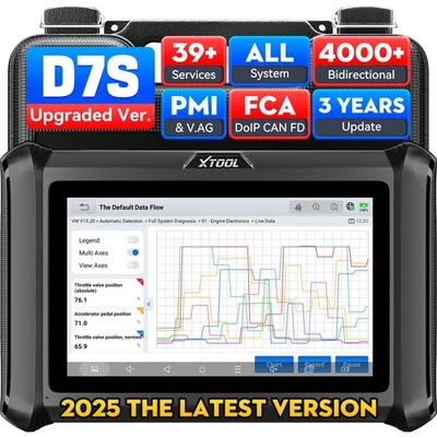 2025 XTOOL D7S V2.0 All System Diagnostic Bidirectional Scan Tool Key Programmer Foto 1 de 4