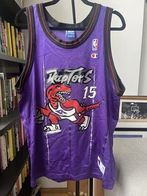 Camiseta Vintage Vince Carter Toronto Raptors Champion RARA NBA Hombres 44 (L) Púrpura Foto 1 de 4