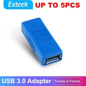 1-5 PCS USB 3.0 A Joiner Female to Female Extension Data Connector Adapter Plug - Picture 1 of 11
