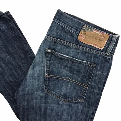 Pantalones de mezclilla Ralph Lauren holgados azules relajados con logotipo de bandera para hombre 36 X 30 Foto 1 de 4