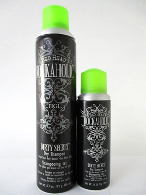 Tigi Bed Head Rockaholic Dirty Secret Dry Shampoo 6.3 & 2.5 oz dented (2 cans) - Изображение 1 из 3