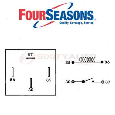 Four Seasons AC Clutch Relay for 1990-1993 Dodge W150 - Heating Air nd Foto 1 de 4