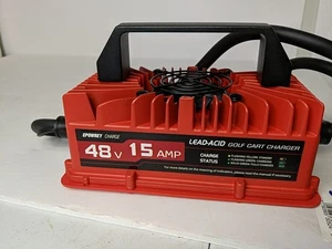 Epowery 15 AMP 48 Volt Golf Cart Battery Charger 3-Pin Round Plug OPEN BOX - Bild 1 von 3
