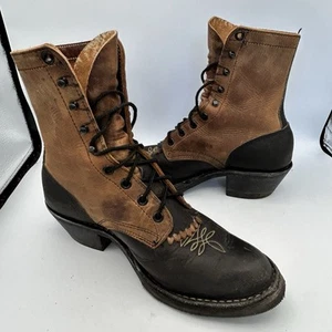 WHITE’S Women's Sz US 7B Style 895 Packer Cowboy Work Boots Black Brown - Picture 1 of 18