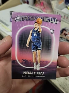 2024-25 Panini NBA Hoops #14 Zach Edey Skyview RC Memphis Grizzlies IN-HAND! - Picture 1 of 2