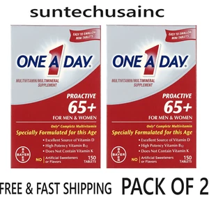One A Day Proactive 65 Plus Multivitamins Supplement 150 Tablets Men Women 65+ - Picture 1 of 1