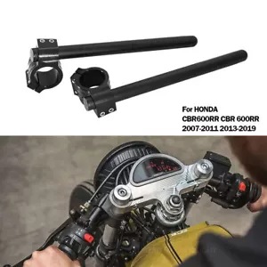 48mm Clip On Handlebar Bar For HONDA CBR600RR CBR 600RR 2007-2011 2013-2019 - Picture 1 of 9