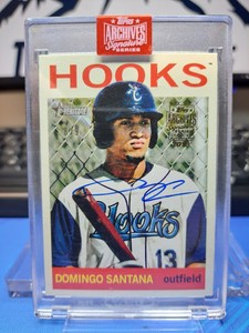 Domingo Santana 2019 Topps Archives Signature Series SSP /9 HOOKS!
