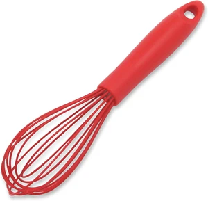 Premium Silicone Wire Cooking Whisk, 10.5 Inch, Red - Picture 1 of 12
