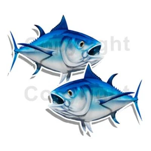 Bluefin Tuna Sticker Decal Fishing Fish Boat Truck Camper Trailer F141 2 Pack - Picture 1 of 3