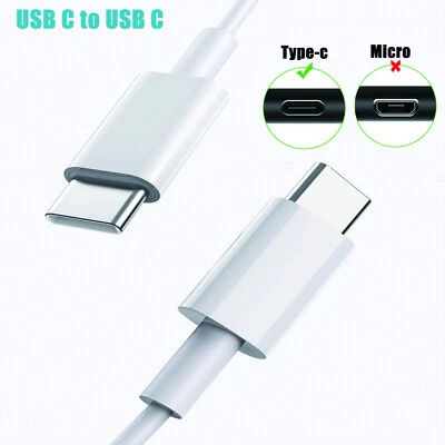 USB C to Type C Charger Cable 3A PD Quik Fast Charging Lead for Samsung Google - Image 1 of 4