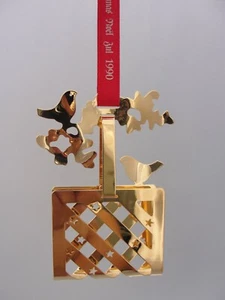 Cesta móvil George Jensen 1990 decoración navideña - Imagen 1 de 3