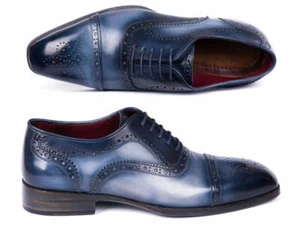 Oxford para hombre Paul Parkman con punta gorra azul y azul marino (ID #024-NVYBLU) - Imagen 1 de 6